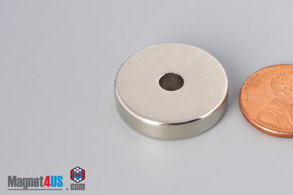7/8" od x 3/16" id x 2/10" N45 Neodymium Ring Magnet - photo 3