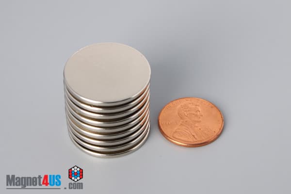 15/16" dia. x 1/16" N45 Neodymium Disc Magnet - photo 5