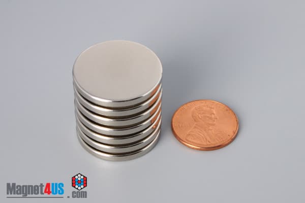 15/16" dia. x 1/10" N45 Neodymium Disc Magnet - photo 5