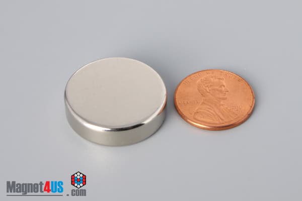 15/16" dia. x 1/4" N45 Neodymium Disc Magnet