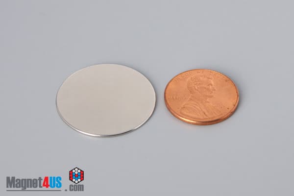1" dia. x 1/32" N40 Neodymium Disc Magnet - photo 1
