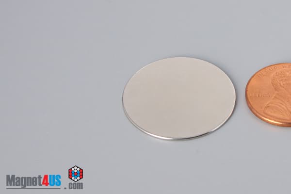 1" dia. x 1/32" N40 Neodymium Disc Magnet - photo 3
