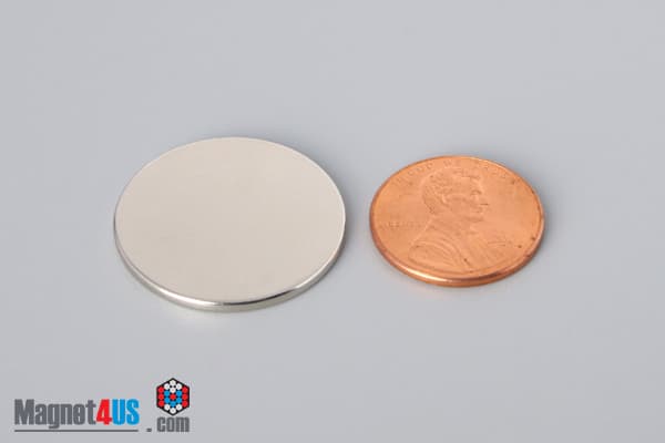 1" dia. x 1/16" N40 Neodymium Disc Magnet - photo 1