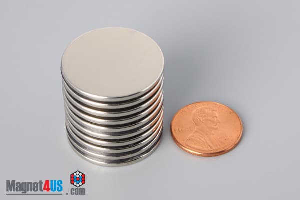 1" dia. x 1/16" N40 Neodymium Disc Magnet - photo 5