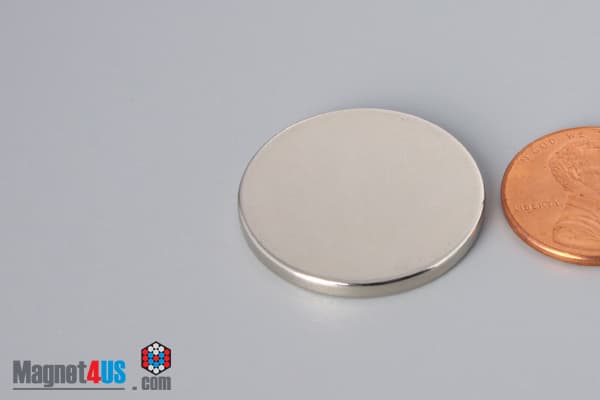 1" dia. x 3/32" N40 Neodymium Disc Magnet - photo 3