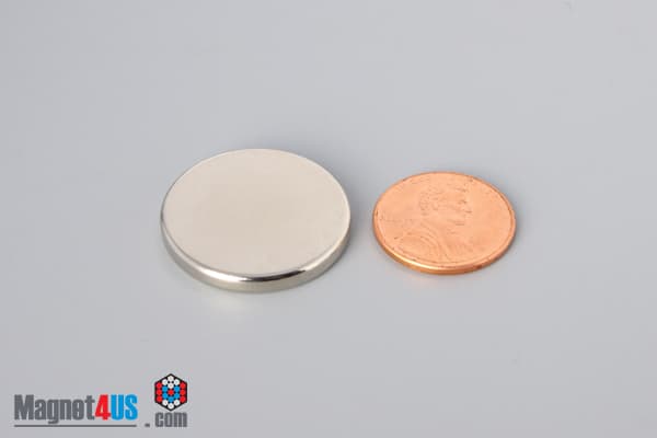 1" dia. x 1/8" N40 Neodymium Disc Magnet