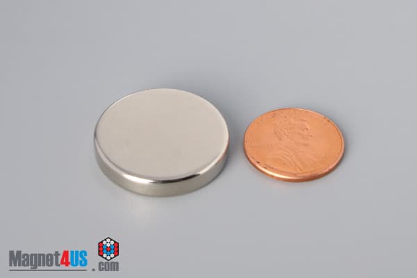 1" dia. x 3/16" N40 Neodymium Disc Magnet