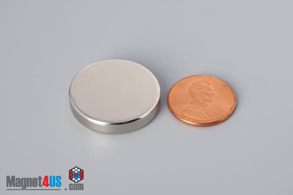 1" dia. x 2/10" N40 Neodymium Disc Magnet - photo 1