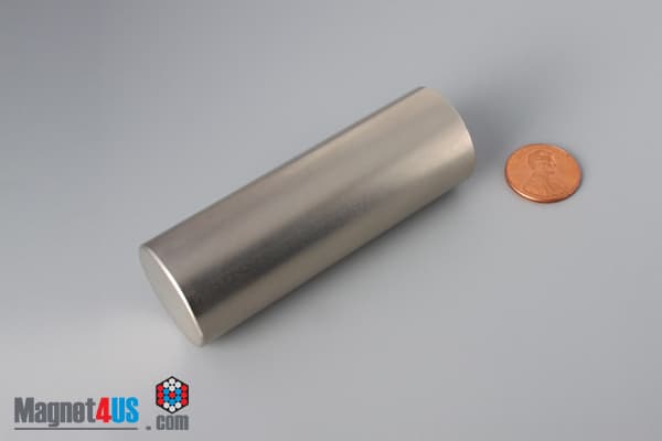 1" dia. x 3" N45 Neodymium Cylinder Magnet