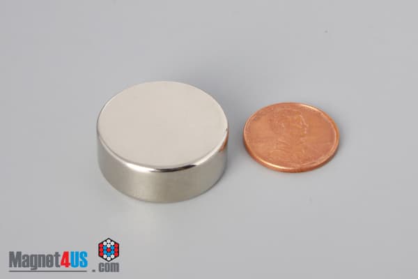 1" dia. x 3/8" N40 Neodymium Disc Magnet