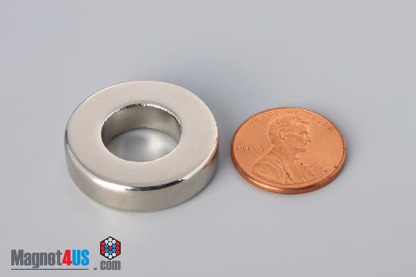 1" od x 1/2" id x 1/4" N45 Neodymium Ring Magnet