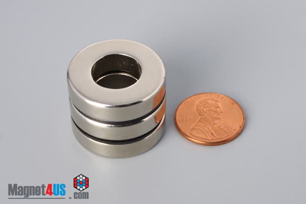 1" od x 1/2" id x 1/4" N45 Neodymium Ring Magnet - photo 5