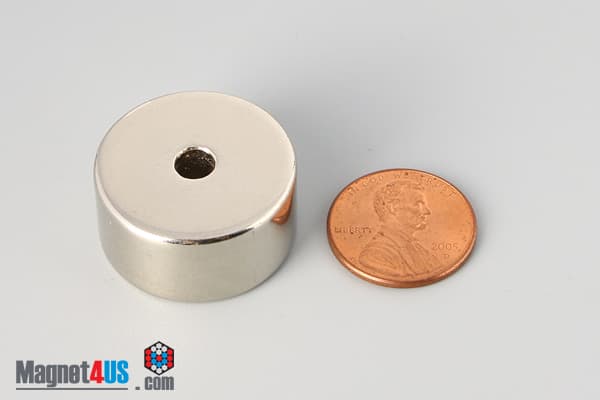 1" od x 3/16" id x 1/2" N45 Neodymium Ring Magnet