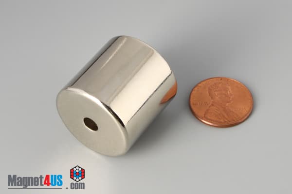 1" od x 3/16" id x 1" N45 Neodymium Ring Magnet - photo 1