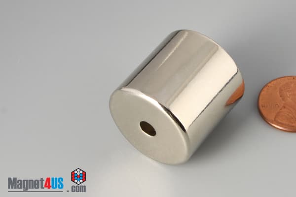 1" od x 3/16" id x 1" N45 Neodymium Ring Magnet - photo 3