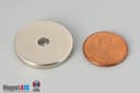 1" od x 3/16" id x 1/8" N40 Neodymium Ring Magnet - photo 1
