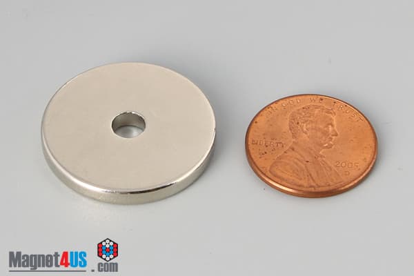 1" od x 3/16" id x 1/8" N40 Neodymium Ring Magnet