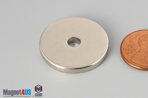 1" od x 3/16" id x 1/8" N40 Neodymium Ring Magnet - photo 3