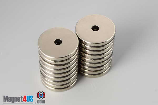 1" od x 3/16" id x 1/8" N40 Neodymium Ring Magnet - photo 4