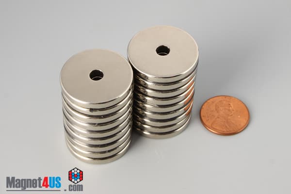 1" od x 3/16" id x 1/8" N40 Neodymium Ring Magnet - photo 5
