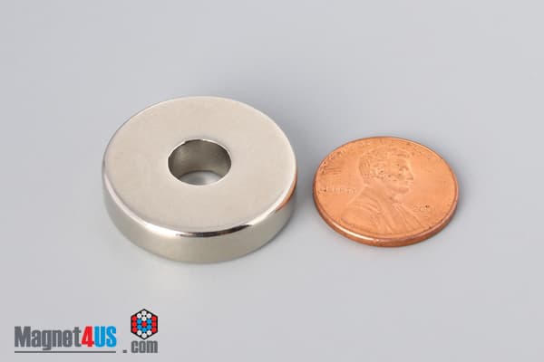 1" od x 5/16" id x 1/4" N42 Neodymium Ring Magnet