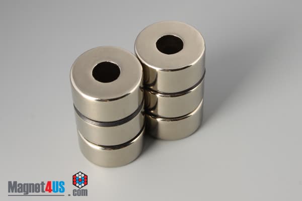1" od x 3/8" id x 1/2" N40 Neodymium Ring Magnet - photo 4