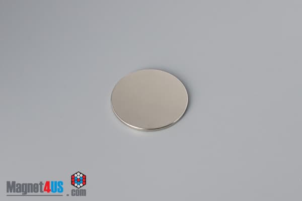 1 1/8" dia. x 1/16" N45 Neodymium Disc Magnet - photo 2