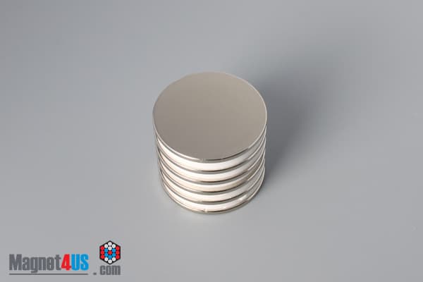 1 1/8" dia. x 1/16" N45 Neodymium Disc Magnet - photo 4