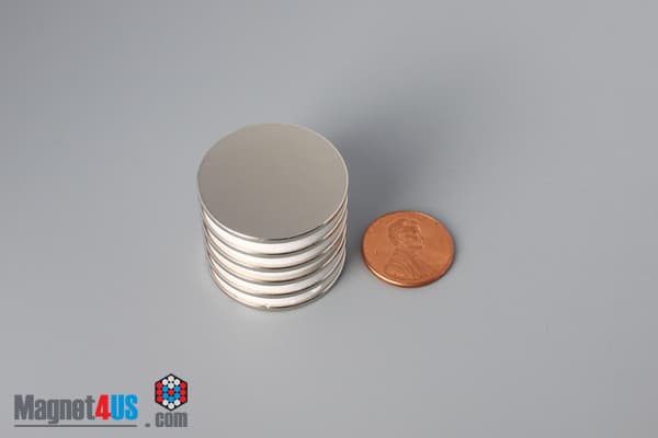 1 1/8" dia. x 1/16" N45 Neodymium Disc Magnet - photo 5