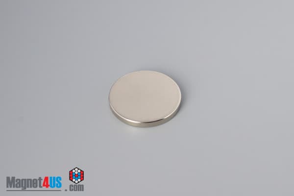1 1/8" dia. x 1/8" N45 Neodymium Disc Magnet - photo 2