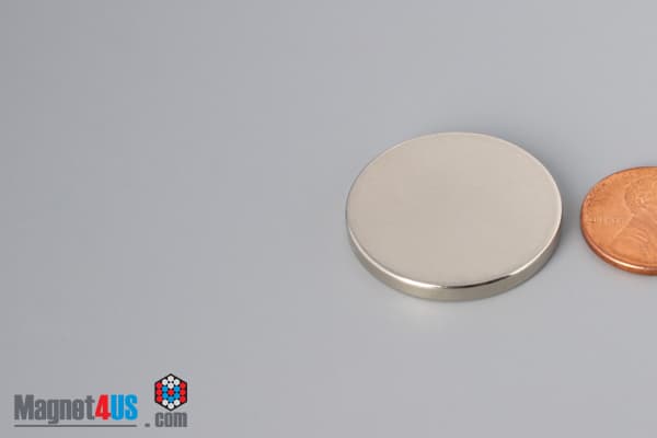 1 1/8" dia. x 1/8" N45 Neodymium Disc Magnet - photo 3