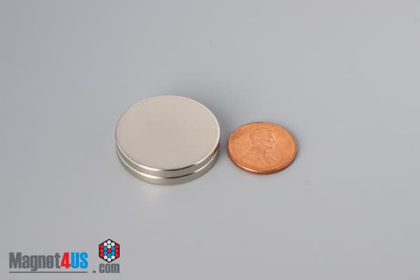 1 1/8" dia. x 1/8" N45 Neodymium Disc Magnet - photo 5
