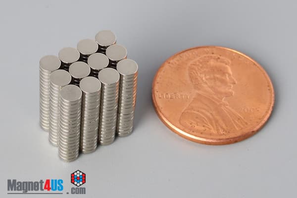 1/8" dia. x 1/32" N40 Neodymium Disc Magnet - photo 5