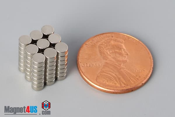 1/8" dia. x 1/16" N45 Neodymium Disc Magnet - photo 5