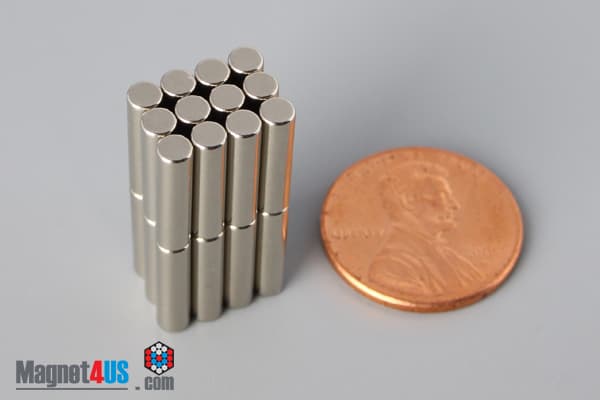 1/8" dia. x 1/2" N40 Neodymium Cylinder Magnet - photo 5
