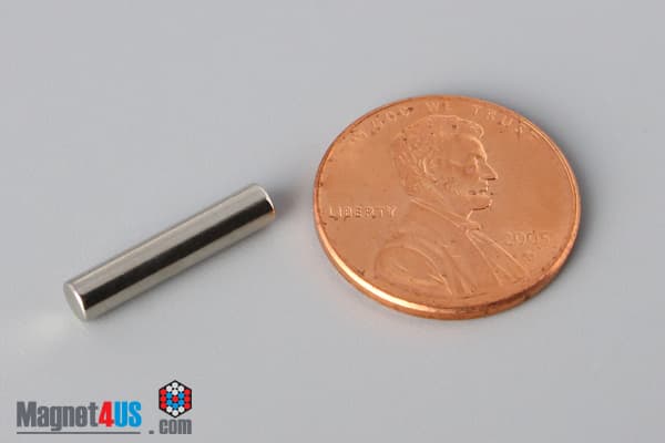 1/8" dia. x 5/8" N40 Neodymium Cylinder Magnet
