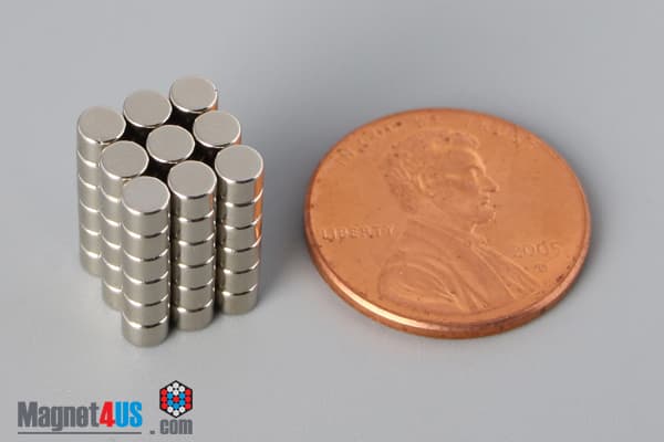 1/8" dia. x 3/32" N45 Neodymium Disc Magnet - photo 5