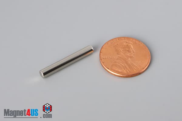 1/8" dia. x 7/8" N40 Neodymium Cylinder Magnet