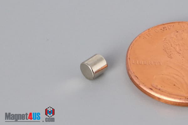 1/8" dia. x 1/8" N52 Neodymium Cylinder Magnet - photo 3