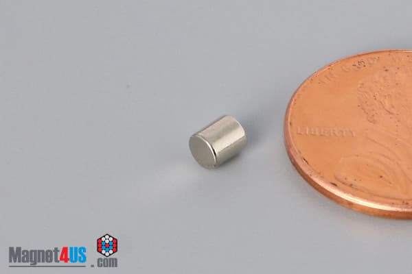 1/8" dia. x 3/16" N45 Neodymium Cylinder Magnet - photo 3