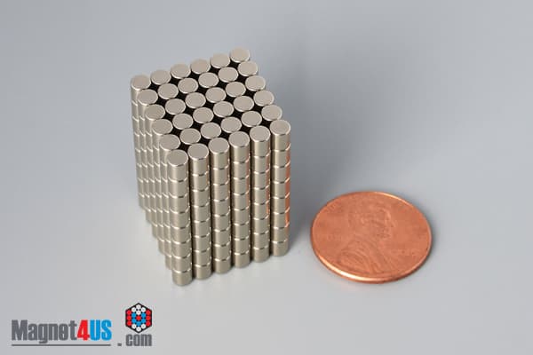 1/8" dia. x 3/16" N45 Neodymium Cylinder Magnet - photo 5