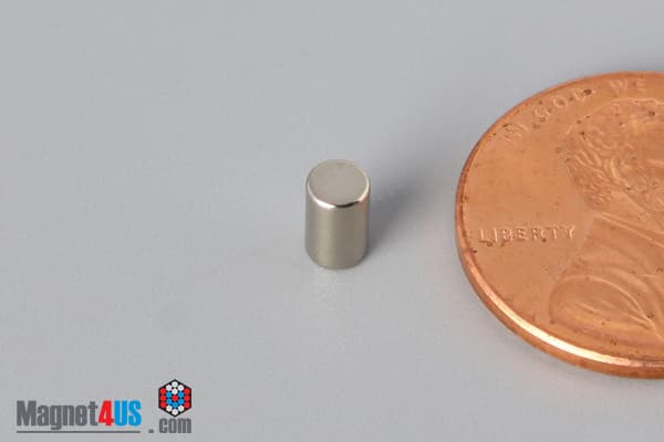 1/8" dia. x 2/10" N45 Neodymium Cylinder Magnet - photo 3