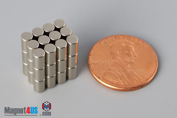 1/8" dia. x 2/10" N45 Neodymium Cylinder Magnet - photo 5