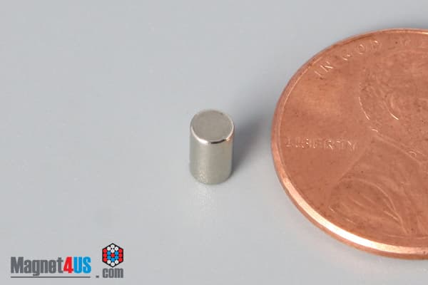 1/8" dia. x 1/4" N52 Neodymium Cylinder Magnet - photo 3