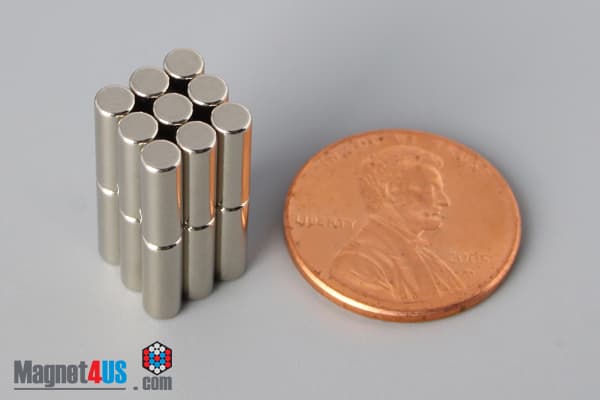 1/8" dia. x 3/8" N40 Neodymium Cylinder Magnet - photo 5