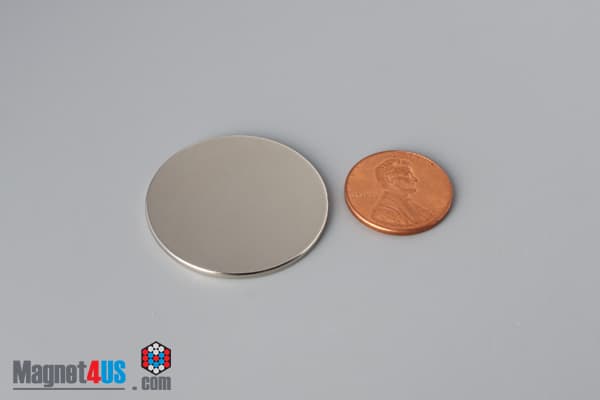 1 1/4" dia. x 1/16" N45 Neodymium Disc Magnet - photo 1