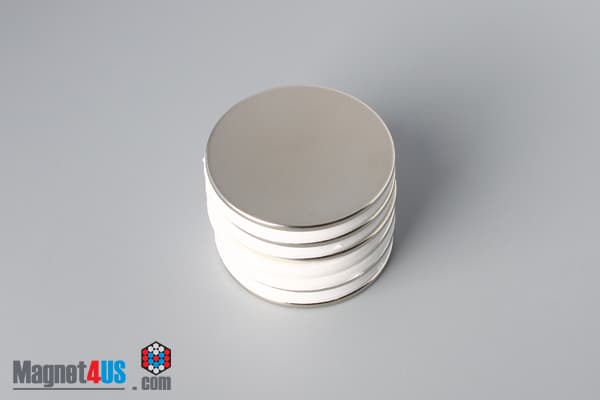 1 1/4" dia. x 1/16" N45 Neodymium Disc Magnet - photo 4