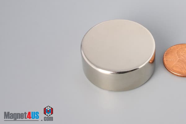 1 1/4" dia. x 1/2" N45 Neodymium Disc Magnet - photo 3