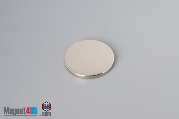 1 1/4" dia. x 1/8" N45 Neodymium Disc Magnet - photo 2