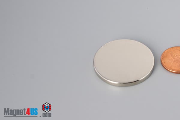 1 1/4" dia. x 1/8" N45 Neodymium Disc Magnet - photo 3